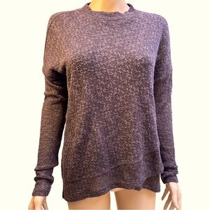 American Eagle Outfitters Textured Pull Over Knit Sweater in Deep Purple Small